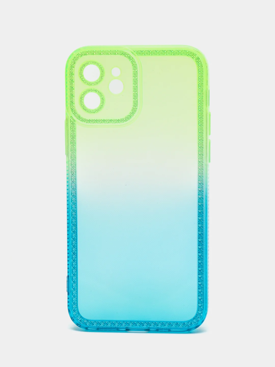 Бирюзовый чехол для iPhone X XS XR 11 12 13 Pro Max mini 7 8 Plus айфон про макс градиентный