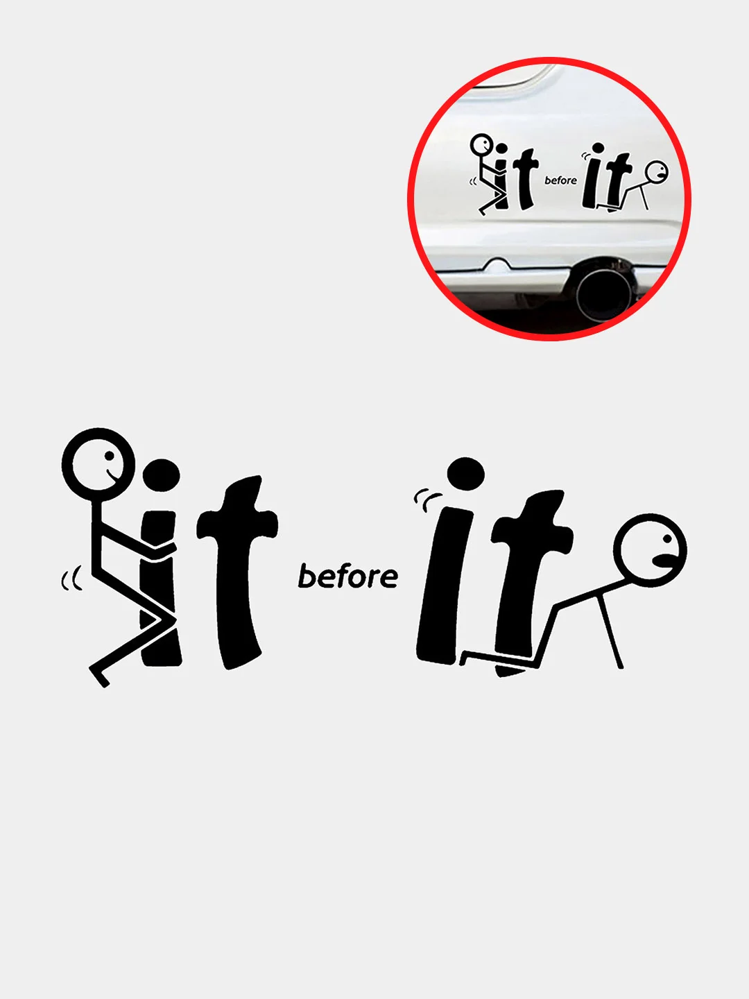Белый наклейки на авто "It"