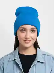 Синий шапка-бини Toprock Caps унисекс, зимняя, 21 цвет