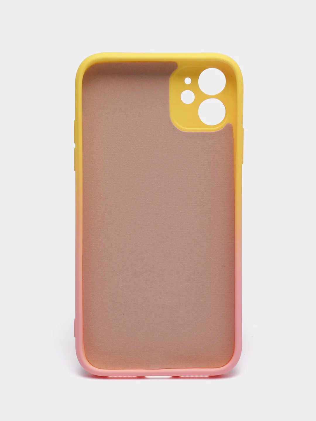 Желтый чехол градиентный для iPhone XR 11 12 13 Pro Max mini силиконовый айфон про макс