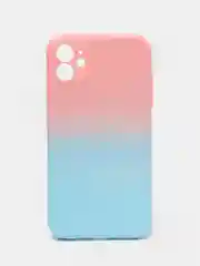 Светло-синий чехол градиентный для iPhone XR 11 12 13 Pro Max mini силиконовый айфон про макс