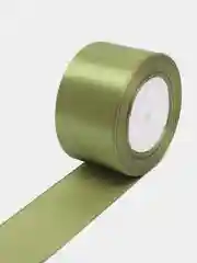 Зелёный хаки лента атласная, 5 см, цвет хаки