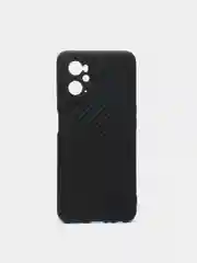 Черный чехол карбон с защитой камеры на Realme 9i / OPPO A96