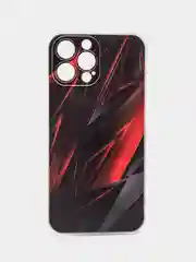 Красный силиконовый чехол на Apple iPhone 13 Pro Max / Айфон 13 Pro Max прозрачный, с рисунком