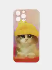 Желтый силиконовый чехол на Apple iPhone 13 Pro Max / Айфон 13 Pro Max прозрачный, с рисунком