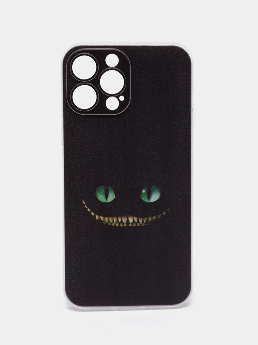 Черный силиконовый чехол на Apple iPhone 13 Pro Max / Айфон 13 Pro Max прозрачный, с рисунком