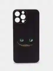 Черный силиконовый чехол на Apple iPhone 13 Pro Max / Айфон 13 Pro Max прозрачный, с рисунком