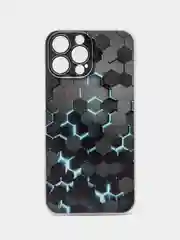Бирюзовый силиконовый чехол на Apple iPhone 13 Pro Max / Айфон 13 Pro Max прозрачный, с рисунком
