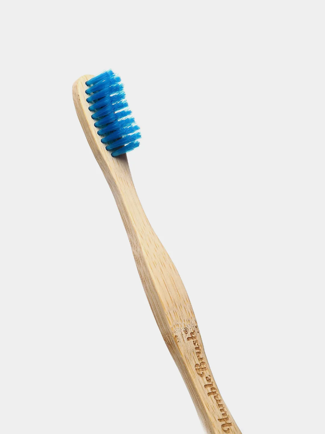 Зубная щетка для взрослых HUMBLE BRUSH из бамбука, голубая, мягкая щетина