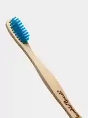 Зубная щетка для взрослых HUMBLE BRUSH из бамбука, голубая, щетина средней жесткости
