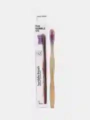 Зубная щетка для взрослых HUMBLE BRUSH из бамбука, фиолетовая, щетина средней жесткости
