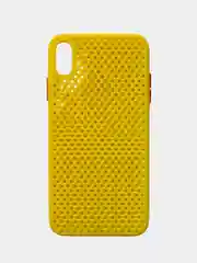 Желтый чехол силиконовый с перфорацией для  Айфон iPhone  XS MAX и iPhone XR