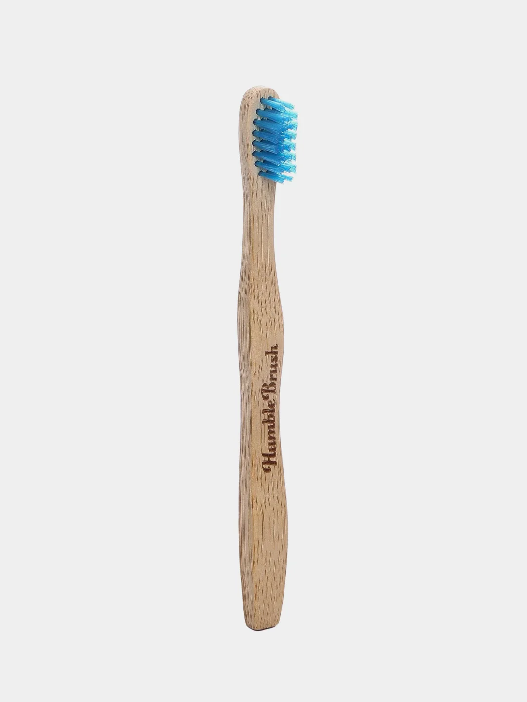 Детская зубная щетка HUMBLE BRUSH KIDS из бамбука, голубая, ультрамягкая щетина