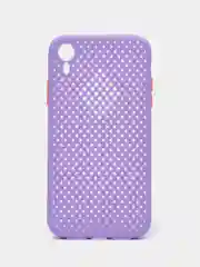 Лавандовый чехол силиконовый с перфорацией для  Айфон iPhone  XS MAX и iPhone XR