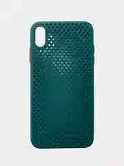 Зеленый чехол силиконовый с перфорацией для  Айфон iPhone  XS MAX и iPhone XR