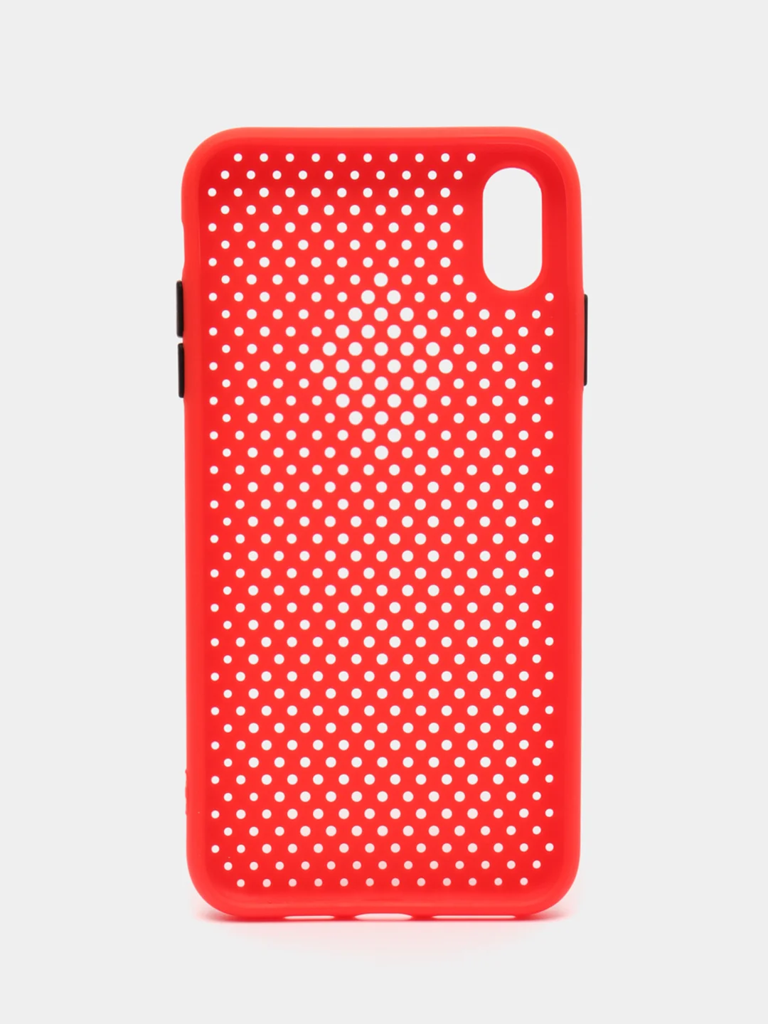 Красный чехол силиконовый с перфорацией для  Айфон iPhone  XS MAX и iPhone XR