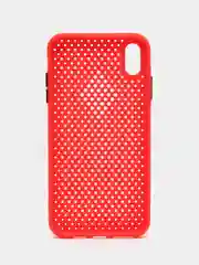 Красный чехол силиконовый с перфорацией для  Айфон iPhone  XS MAX и iPhone XR
