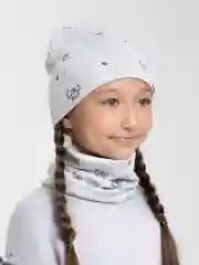 Серый шапка и снуд, для девочек