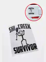 Белый наклейка на авто "Shit creek survivor"