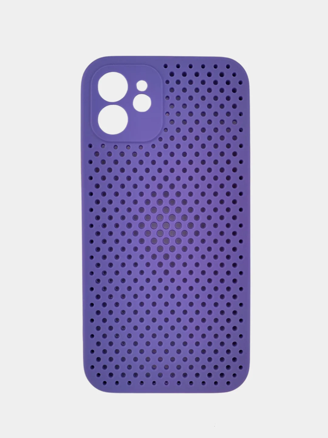 Лавандовый чехол силиконовый с перфорацией для Айфон iPhone 11 /11 Pro / 11 Pro Max / 12