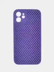 Лавандовый чехол силиконовый с перфорацией для Айфон  iPhone 11 /11 Pro / 11 Pro Max / 12