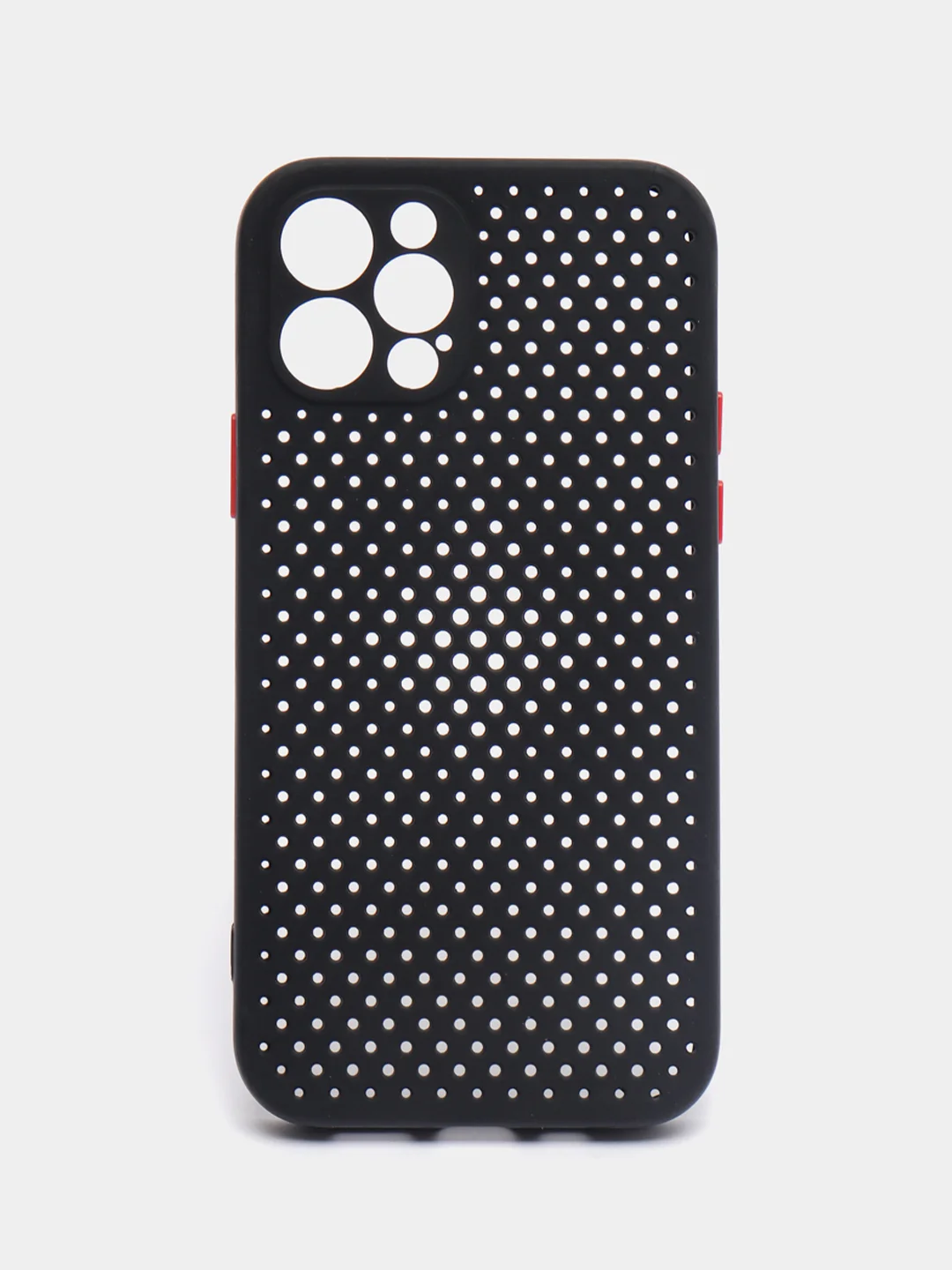 Черный чехол силиконовый с перфорацией для Айфон iPhone 11 /11 Pro / 11 Pro Max / 12