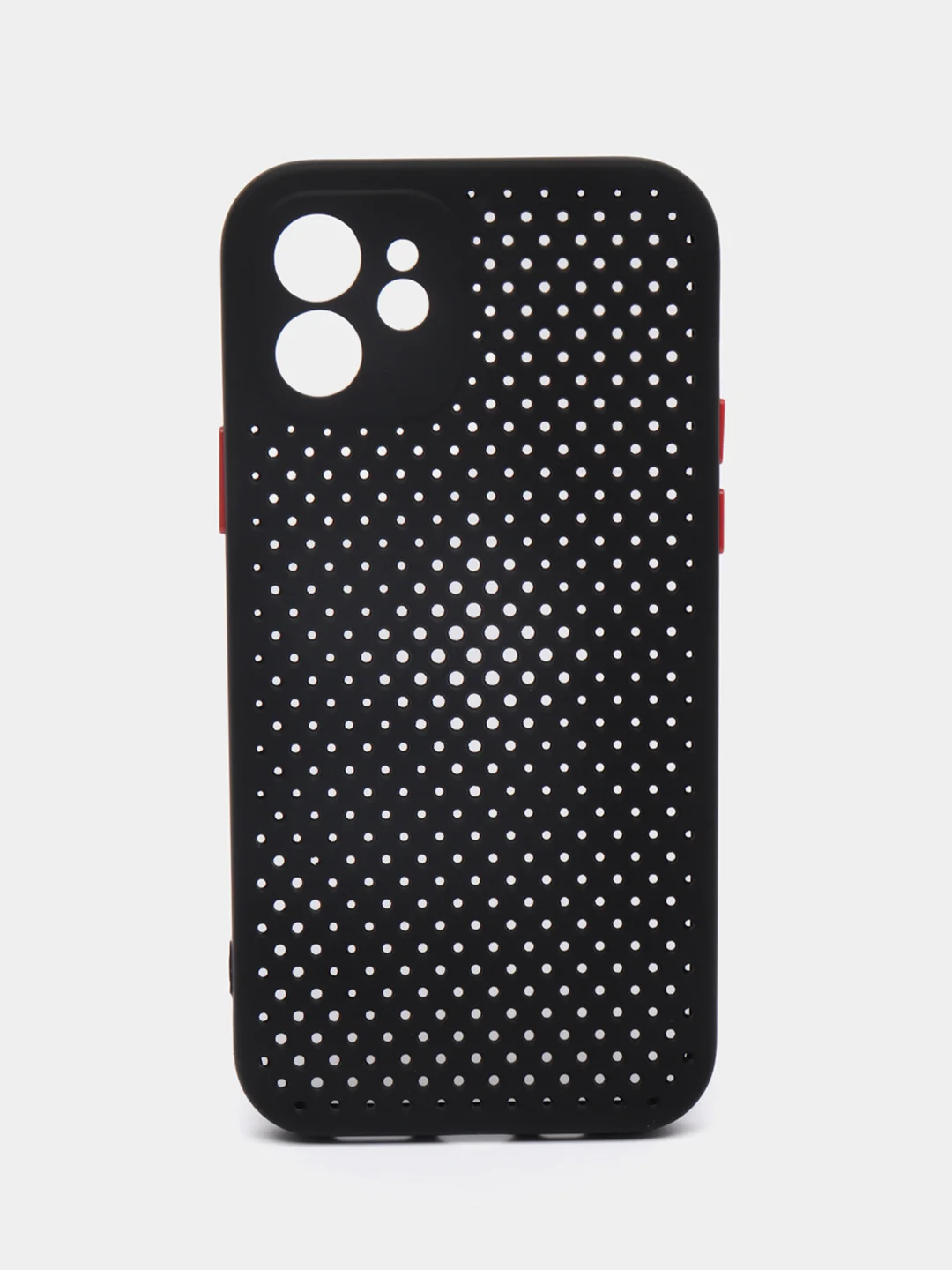 Черный чехол силиконовый с перфорацией для Айфон iPhone 11 /11 Pro / 11 Pro Max / 12