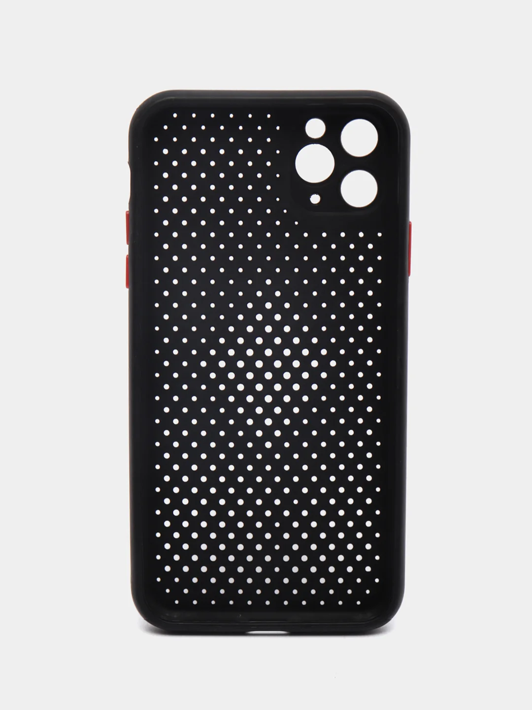 Черный чехол силиконовый с перфорацией для Айфон iPhone 11 /11 Pro / 11 Pro Max / 12
