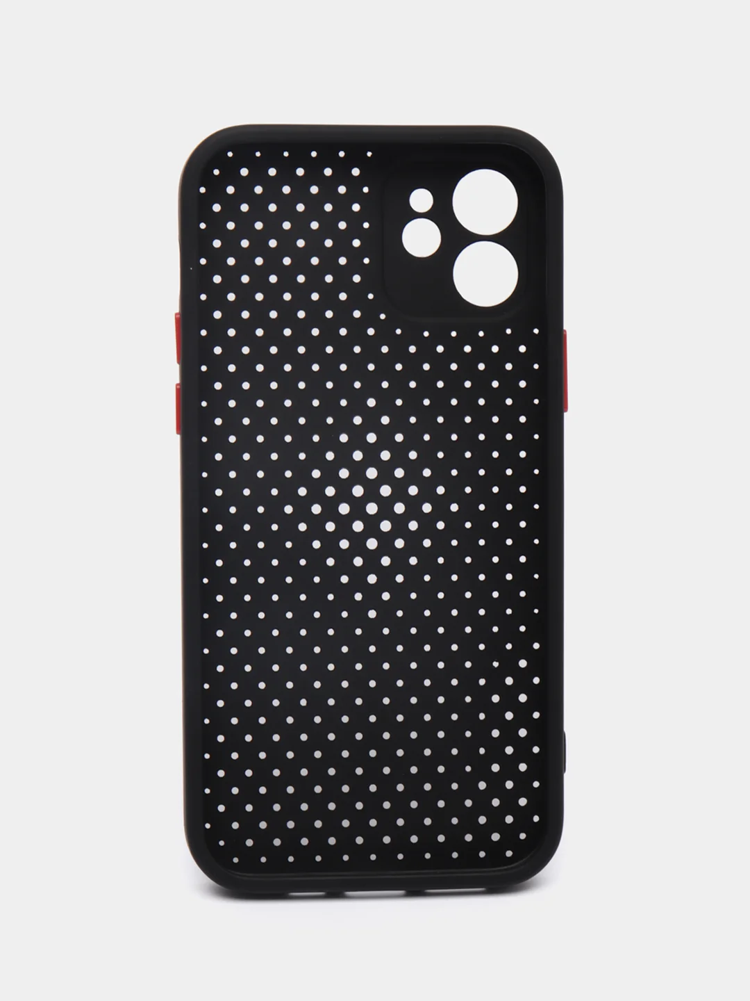 Черный чехол силиконовый с перфорацией для Айфон iPhone 11 /11 Pro / 11 Pro Max / 12