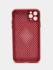 Коралловый чехол силиконовый с перфорацией для Айфон  iPhone 11 /11 Pro / 11 Pro Max / 12