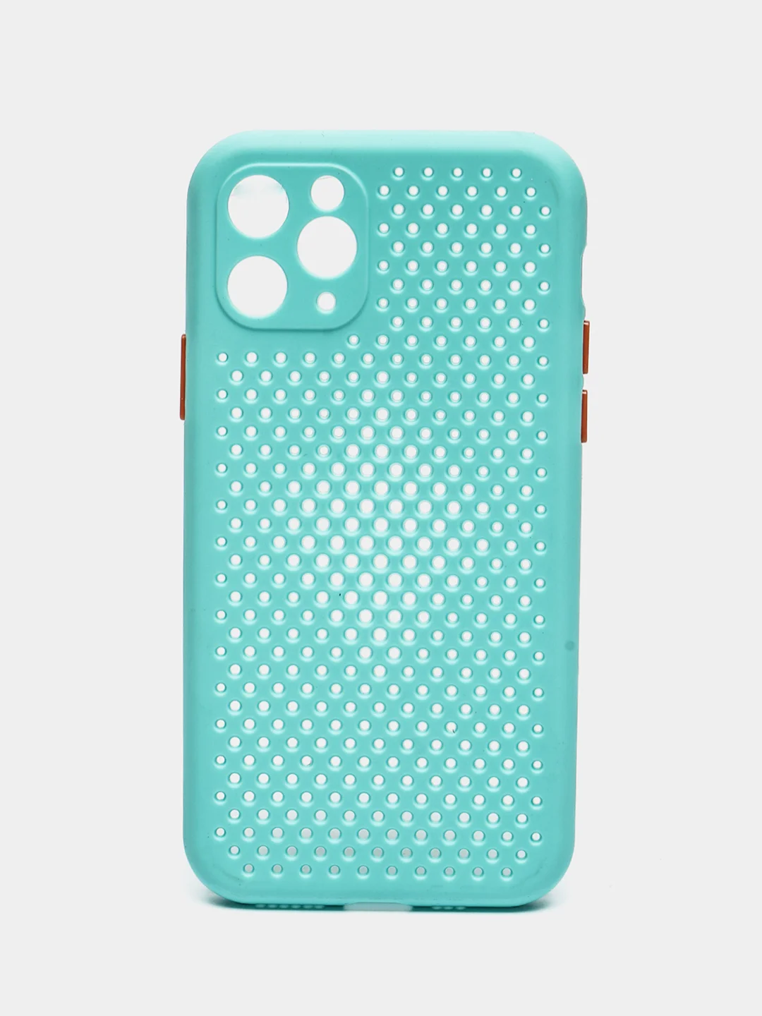Бирюзовый чехол силиконовый с перфорацией для Айфон iPhone 11 /11 Pro / 11 Pro Max / 12