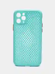 Бирюзовый чехол силиконовый с перфорацией для Айфон  iPhone 11 /11 Pro / 11 Pro Max / 12