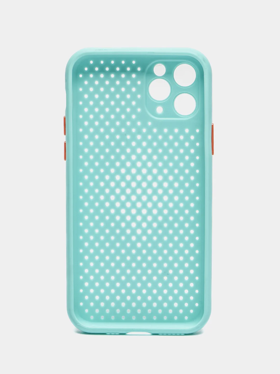 Бирюзовый чехол силиконовый с перфорацией для Айфон iPhone 11 /11 Pro / 11 Pro Max / 12