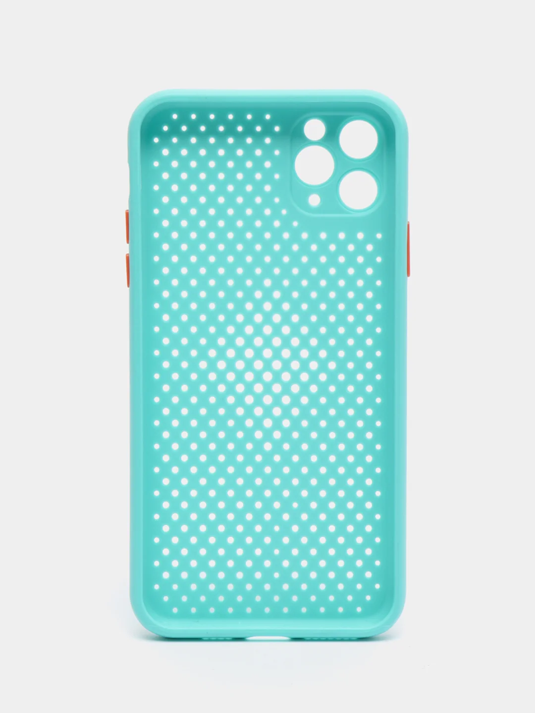 Бирюзовый чехол силиконовый с перфорацией для Айфон iPhone 11 /11 Pro / 11 Pro Max / 12