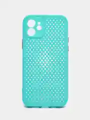 Бирюзовый чехол силиконовый с перфорацией для Айфон  iPhone 11 /11 Pro / 11 Pro Max / 12