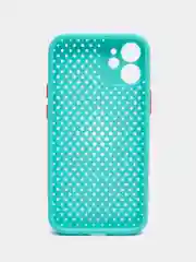 Бирюзовый чехол силиконовый с перфорацией для Айфон  iPhone 11 /11 Pro / 11 Pro Max / 12