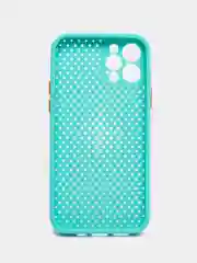 Бирюзовый чехол силиконовый с перфорацией для Айфон  iPhone 11 /11 Pro / 11 Pro Max / 12
