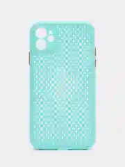 Бирюзовый чехол силиконовый с перфорацией для Айфон  iPhone 11 /11 Pro / 11 Pro Max / 12