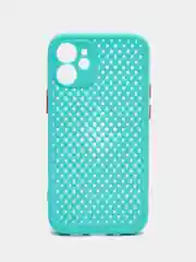 Бирюзовый чехол силиконовый с перфорацией для Айфон  iPhone 11 /11 Pro / 11 Pro Max / 12