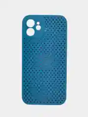 Темно-синий чехол силиконовый с перфорацией для Айфон  iPhone 11 /11 Pro / 11 Pro Max / 12