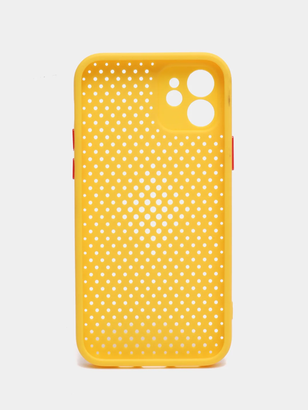 Желтый чехол силиконовый с перфорацией для Айфон iPhone 11 /11 Pro / 11 Pro Max / 12
