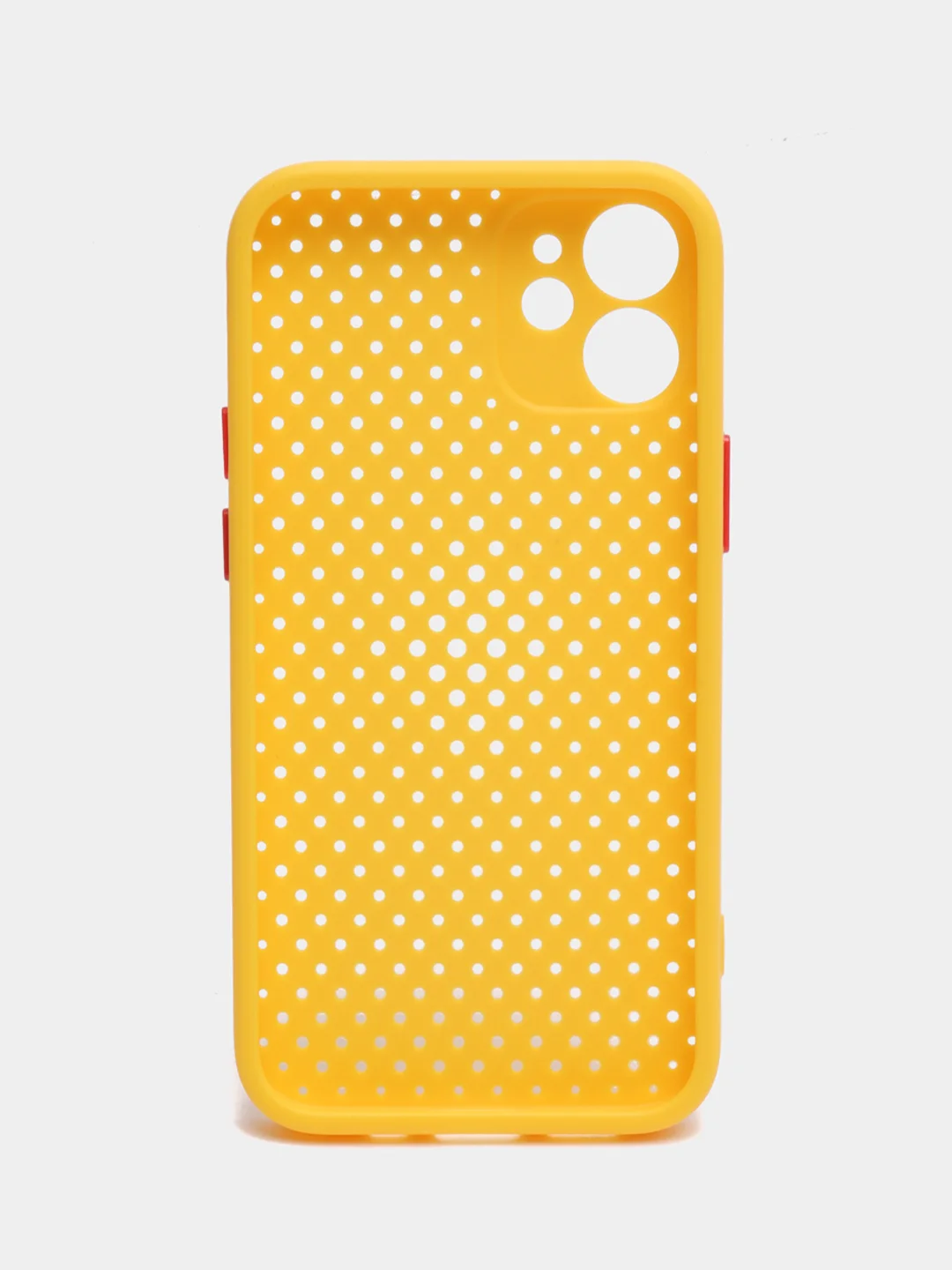 Желтый чехол силиконовый с перфорацией для Айфон iPhone 11 /11 Pro / 11 Pro Max / 12