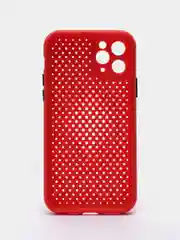 Красный чехол силиконовый с перфорацией для Айфон  iPhone 11 /11 Pro / 11 Pro Max / 12