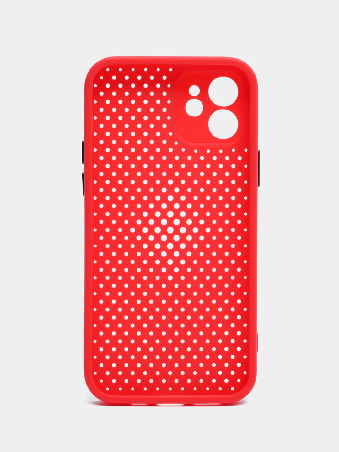 Красный чехол силиконовый с перфорацией для Айфон iPhone 11 /11 Pro / 11 Pro Max / 12