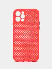 Красный чехол силиконовый с перфорацией для Айфон  iPhone 11 /11 Pro / 11 Pro Max / 12