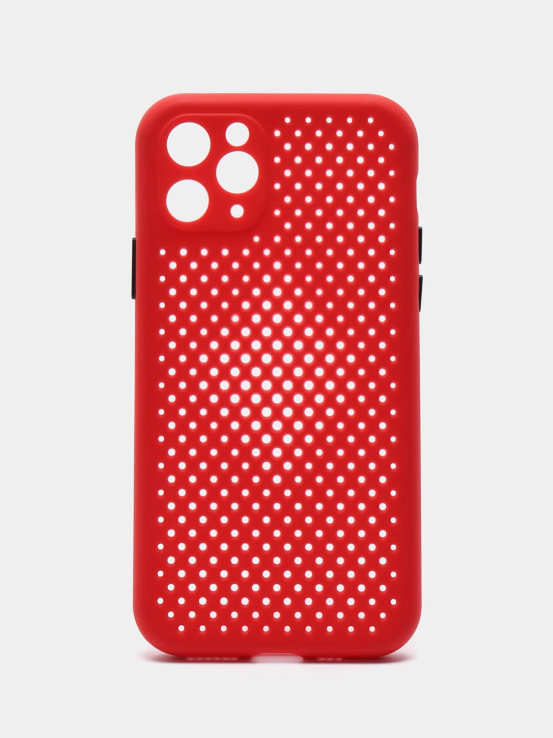 Красный чехол силиконовый с перфорацией для Айфон iPhone 11 /11 Pro / 11 Pro Max / 12