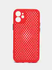 Красный чехол силиконовый с перфорацией для Айфон  iPhone 11 /11 Pro / 11 Pro Max / 12