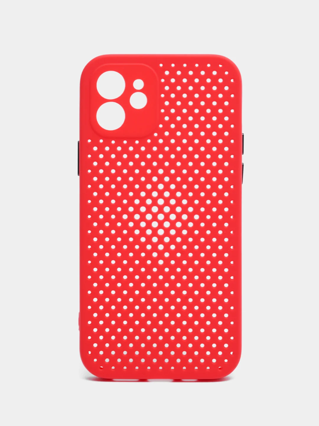 Красный чехол силиконовый с перфорацией для Айфон iPhone 11 /11 Pro / 11 Pro Max / 12