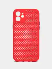 Красный чехол силиконовый с перфорацией для Айфон  iPhone 11 /11 Pro / 11 Pro Max / 12