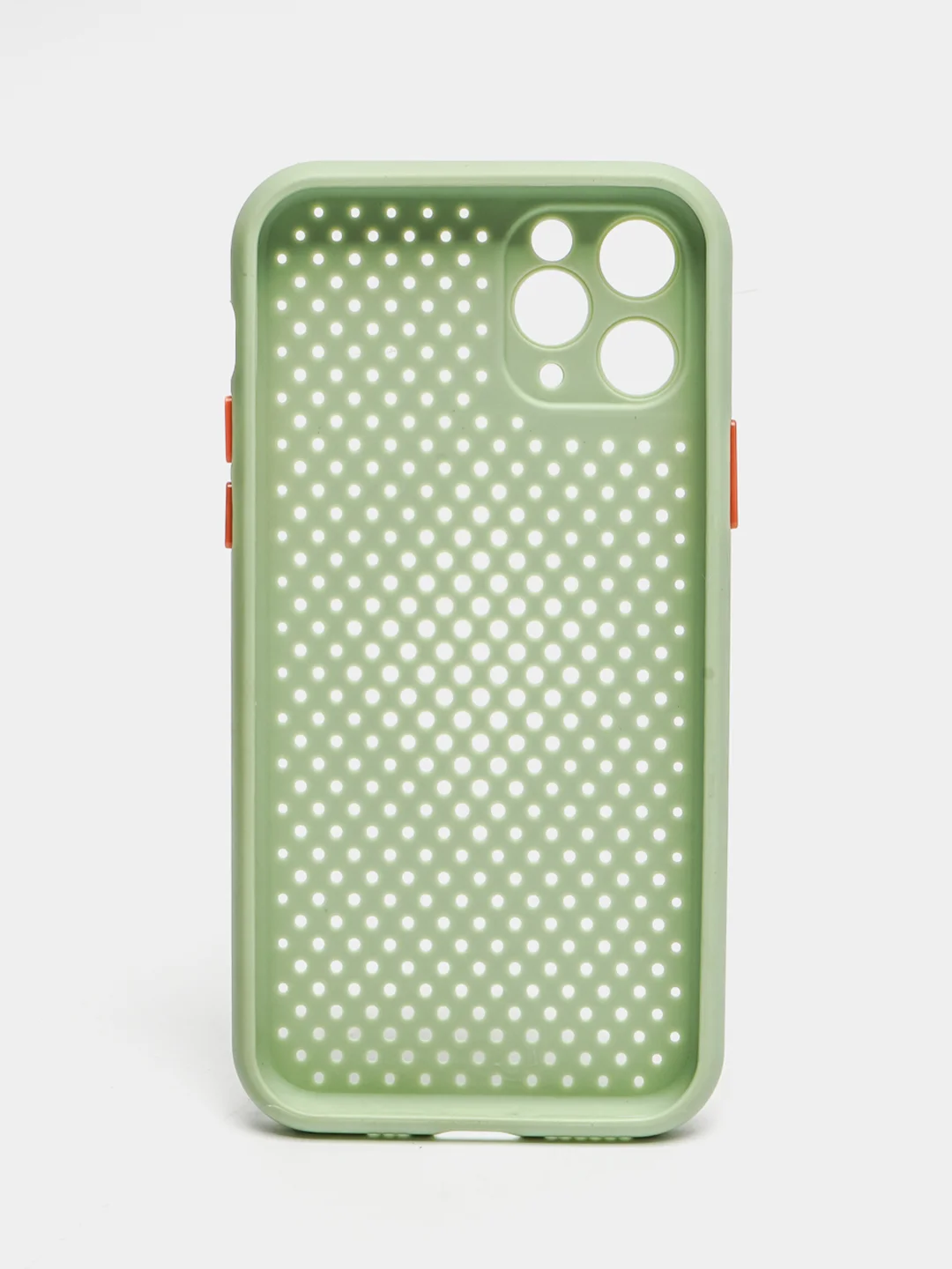 Оливковый чехол силиконовый с перфорацией для Айфон iPhone 11 /11 Pro / 11 Pro Max / 12